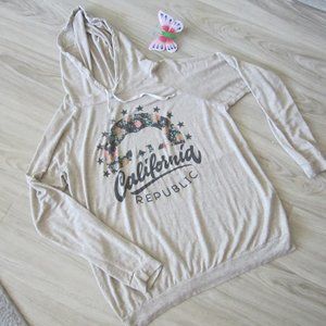 French Pastry - Tan Long Sleeved Hoodie - SizeL
